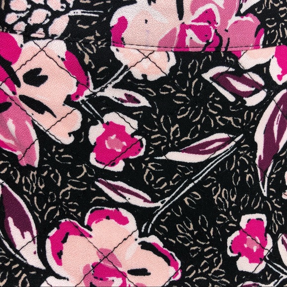 TERRA & SKY dress in black, pink, purple floral pattern with ruffled fla… - Picture 11 of 11